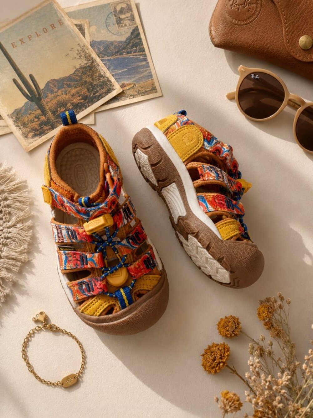 KEEN Newport H2 Toddler Sandals | Colorful Boho Print | Size 9